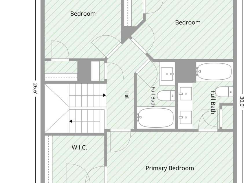 2254 lula Street, Winston Salem, NC 27101.  MLS# CAR4416956, YatesRealty ID 47580. Floor plan 2nd level