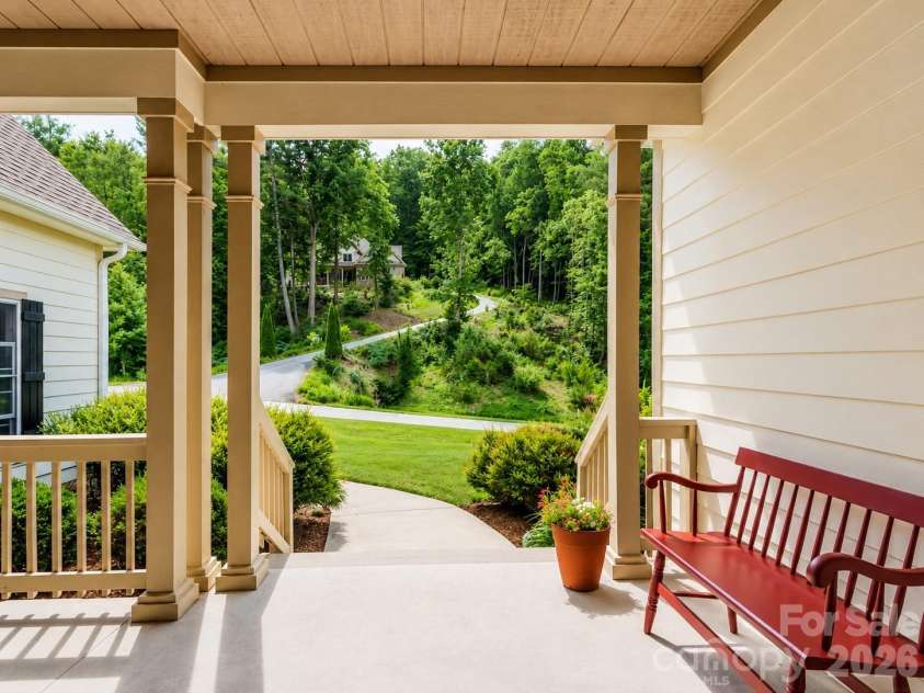 122 Twin Courts Drive, Weaverville, NC 28787.  MLS# CAR4419394, YatesRealty ID 47596. Front Deck