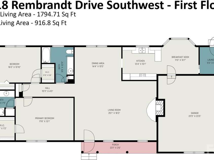 1018 Rembrandt Drive, Concord, NC 28027.  MLS# CAR4419288, YatesRealty ID 47612. 