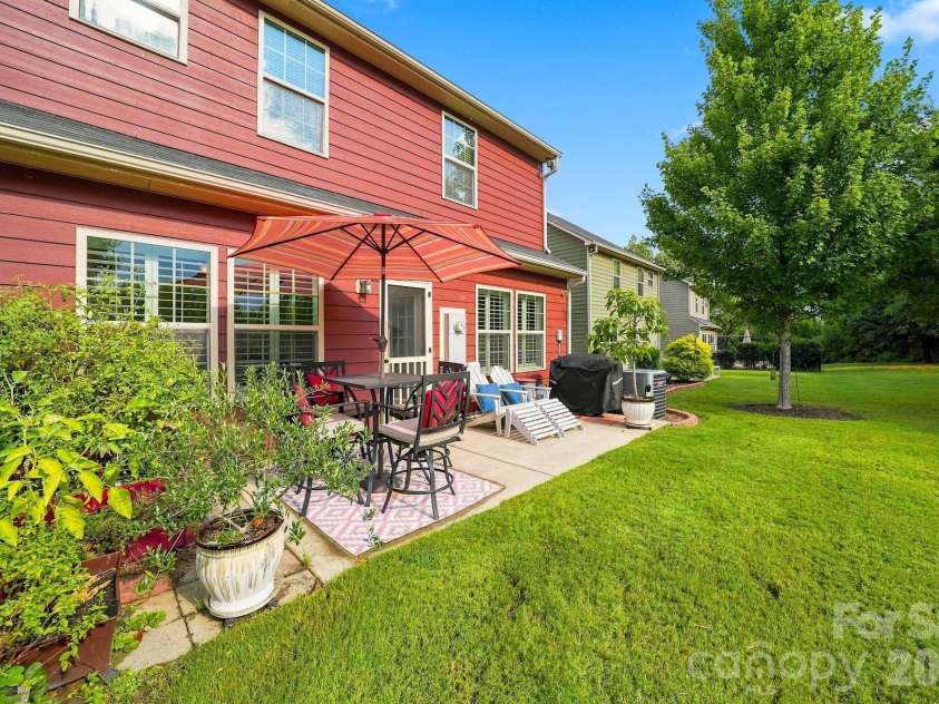 3610 Dolly Madison Road, Charlotte, NC 28208.  MLS# CAR4419185, YatesRealty ID 47622. Expanded patio perfect for evening sunsets.