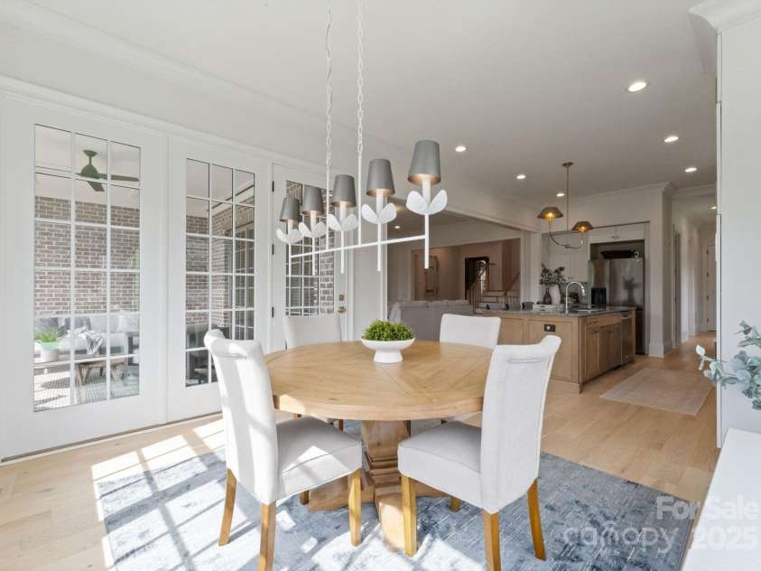 3011 Ella Katherine Way, Charlotte, NC 28210.  MLS# CAR4312353, YatesRealty ID 4763. Access the main level terrace from the dining area.