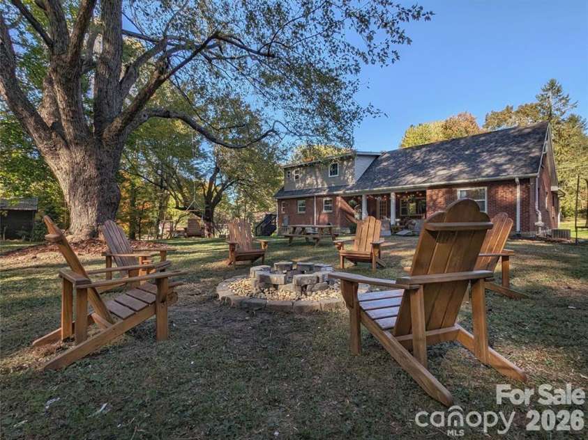 317 Balsam Drive, Waynesville, NC 28786.  MLS# CAR4405537, YatesRealty ID 47637. Winter Time Fire Pit