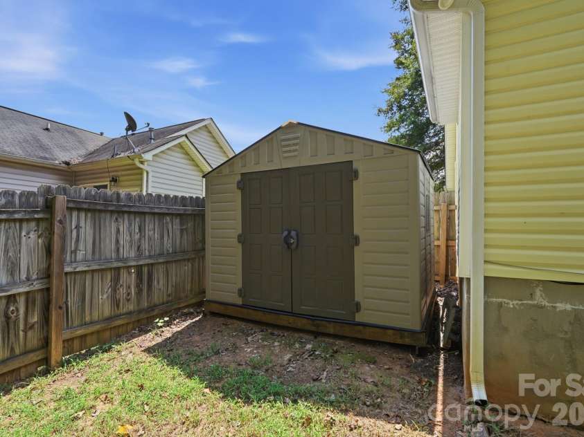 117 Sterling Terrace, Mooresville, NC 28115.  MLS# CAR4417920, YatesRealty ID 47643. Large Storage Shed Conveys!