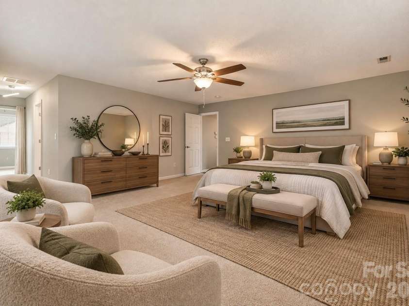 6324 Carpentaria Court, Charlotte, NC 28215.  MLS# CAR4419448, YatesRealty ID 47667. Virtually Staged - Primary Bedroom