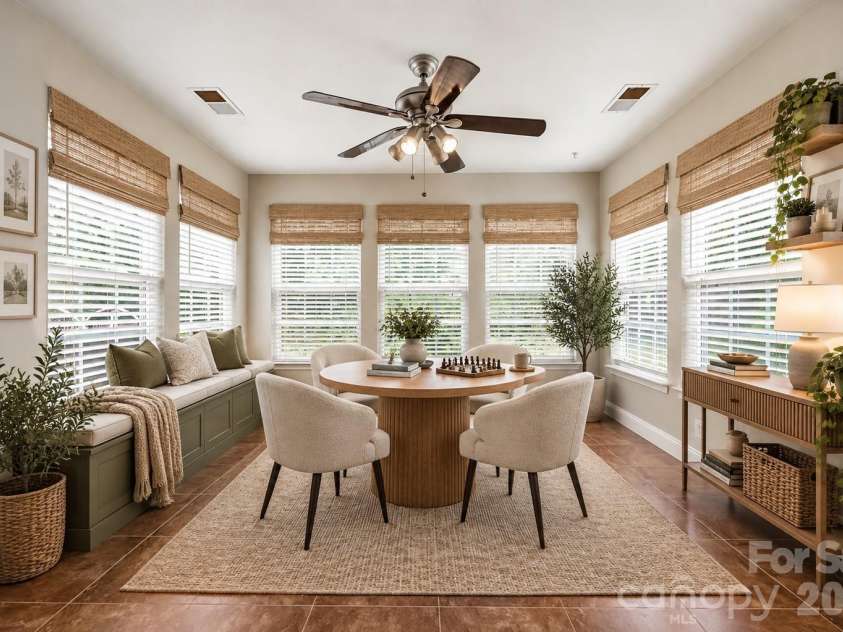6324 Carpentaria Court, Charlotte, NC 28215.  MLS# CAR4419448, YatesRealty ID 47667. Virtually Staged - Sunroom