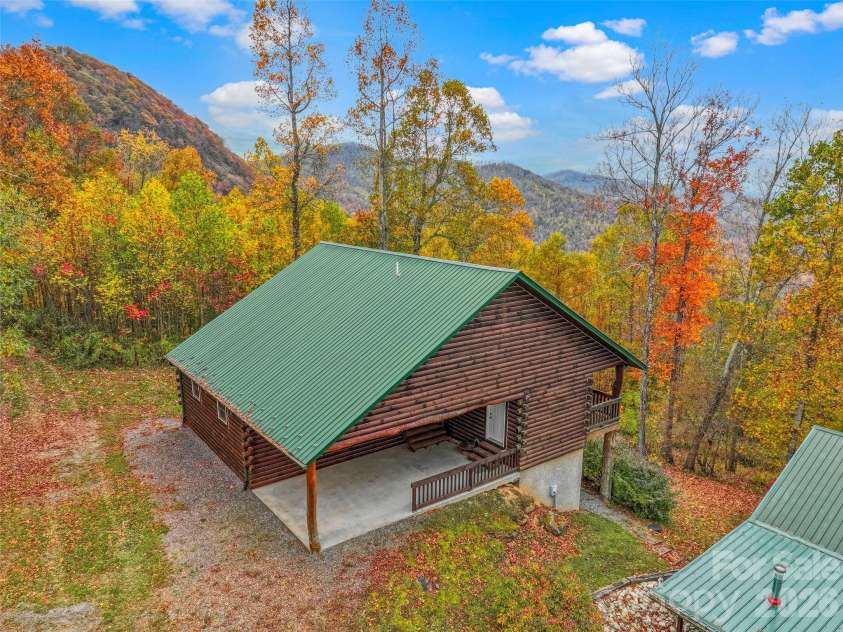 1447/1421 Ayers Mountain Road, Green Mountain, NC 28740.  MLS# CAR4315855, YatesRealty ID 4768. Aerial view of workshop
