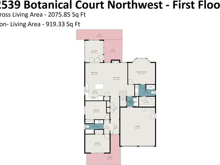 2539 Botanical Court, Concord, NC 28027.  MLS# CAR4322350, YatesRealty ID 4770. 
