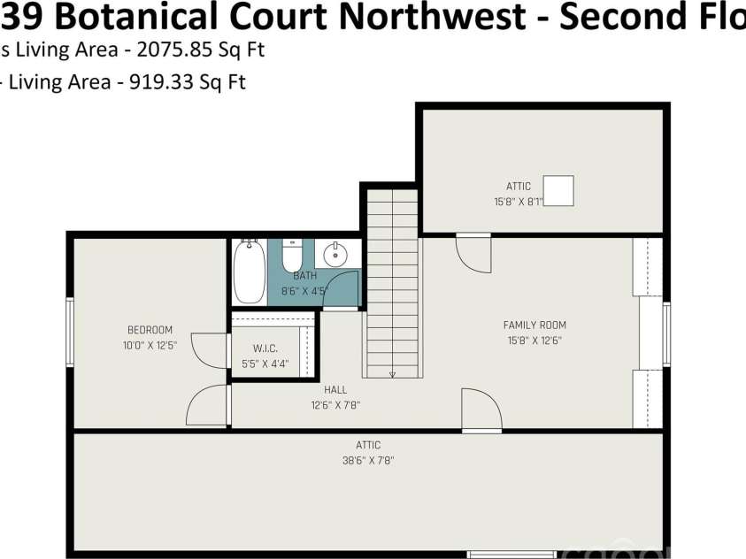 2539 Botanical Court, Concord, NC 28027.  MLS# CAR4322350, YatesRealty ID 4770. 