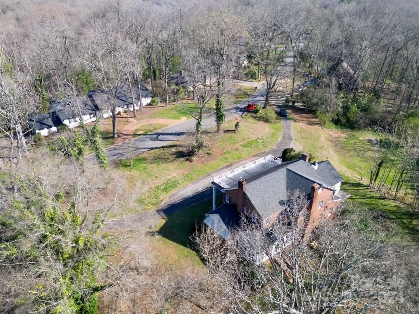 615 Peach Street, Shelby, NC 28150.  MLS# CAR4119174, YatesRealty ID 4771. Drone view of entire property
