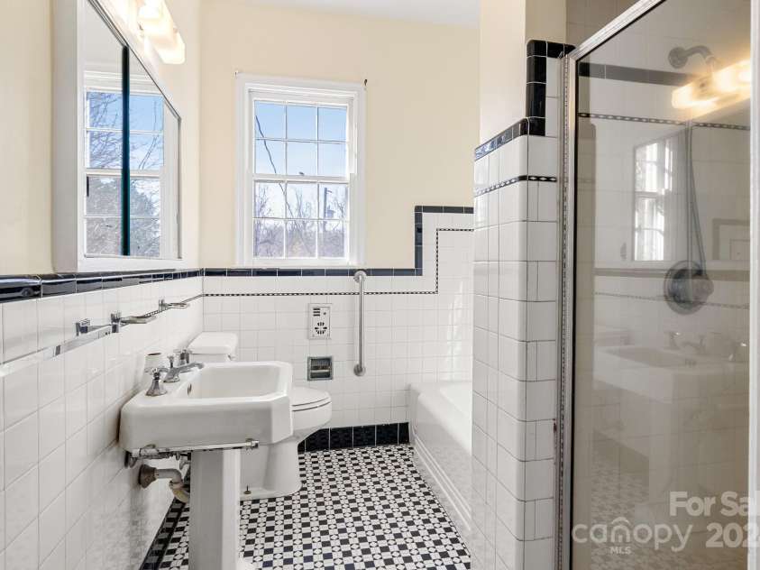 615 Peach Street, Shelby, NC 28150.  MLS# CAR4119174, YatesRealty ID 4771. Primary bathroom has original tile!