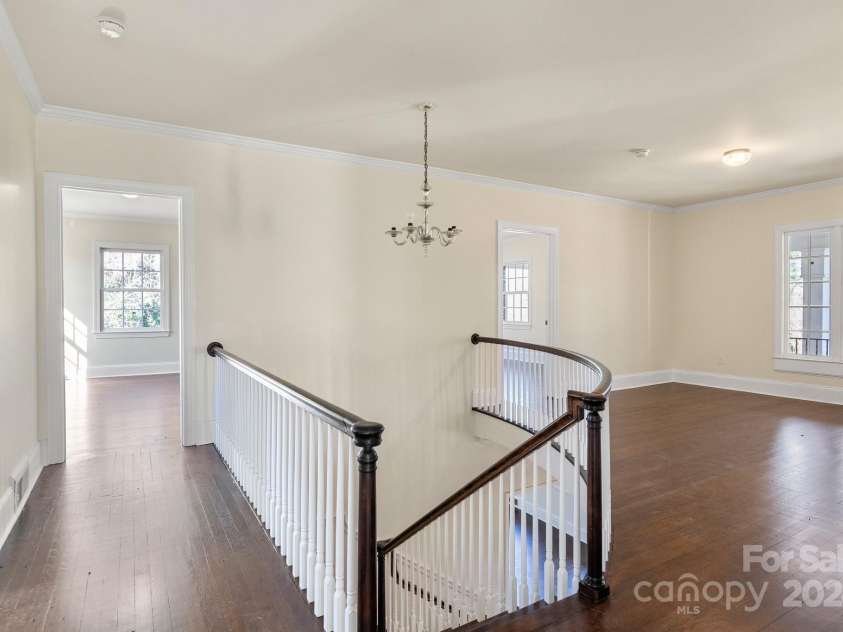 615 Peach Street, Shelby, NC 28150.  MLS# CAR4119174, YatesRealty ID 4771. View down the staircase
