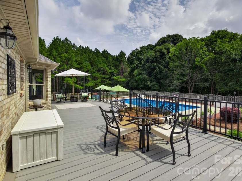 525 Gin Road, Rockwell, NC 28138.  MLS# CAR4419585, YatesRealty ID 47714. Deck / Pool