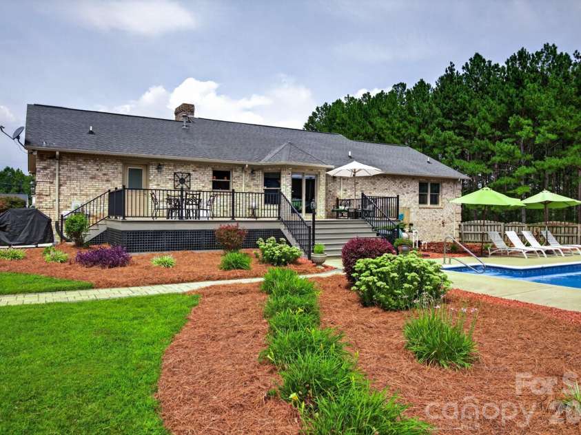 525 Gin Road, Rockwell, NC 28138.  MLS# CAR4419585, YatesRealty ID 47714. Rear Yard / Pool