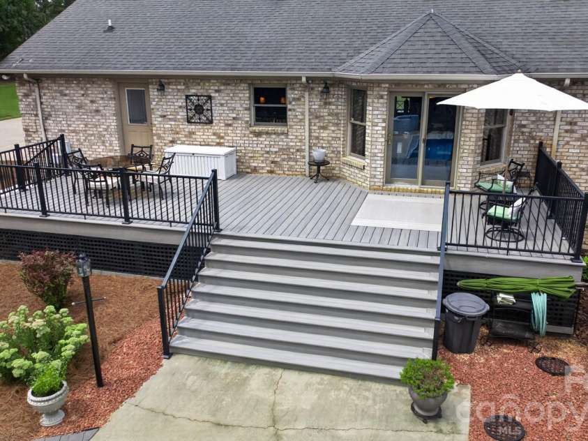 525 Gin Road, Rockwell, NC 28138.  MLS# CAR4419585, YatesRealty ID 47714. Trex Deck