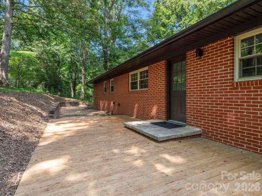 340 School Road, Asheville, NC 28806.  MLS# CAR4418622, YatesRealty ID 47721. Private Backporch