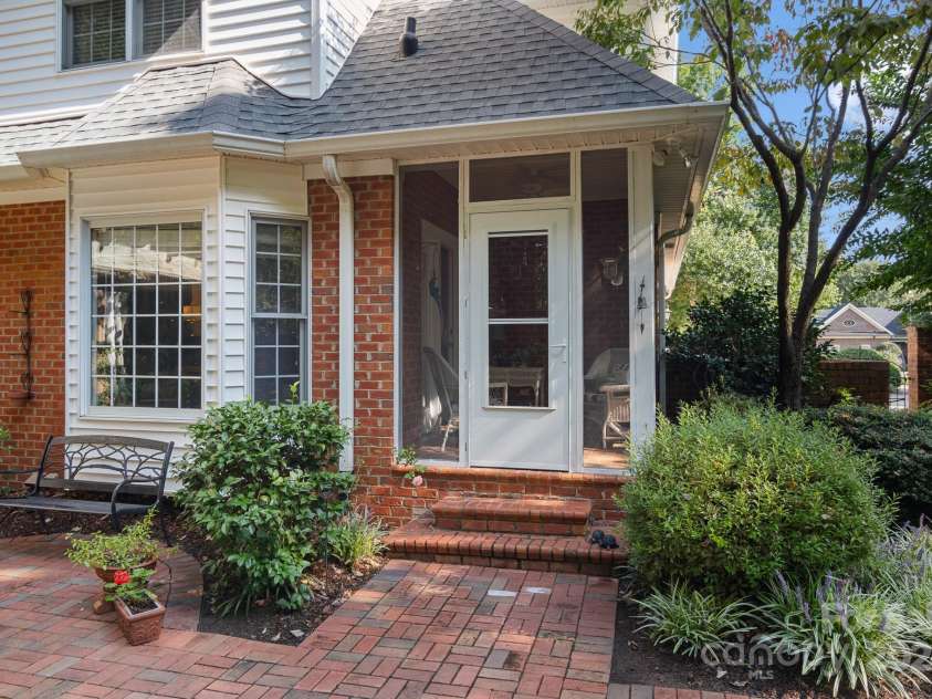 1408 Stone Gate Drive, Shelby, NC 28150.  MLS# CAR4181748, YatesRealty ID 4774. Exterior entrance to the screened porch on the back of the house