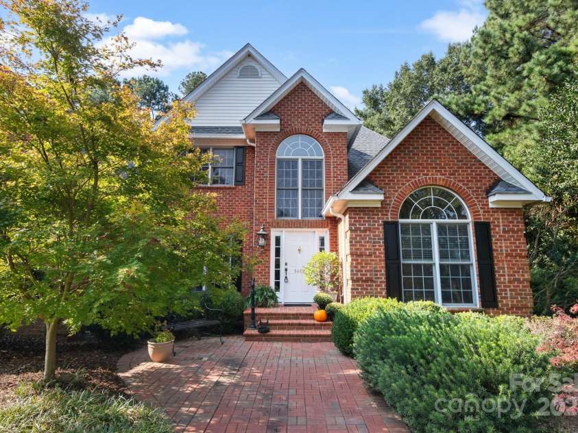 1408 Stone Gate Drive, Shelby, NC 28150.  MLS# CAR4181748, YatesRealty ID 4774. The brick paver path leads you to the front door.