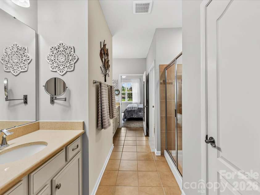 9005 Cape Breton Lane, Lancaster, SC 29720.  MLS# CAR4416986, YatesRealty ID 47740. Tiled Flooring in Primary Bath