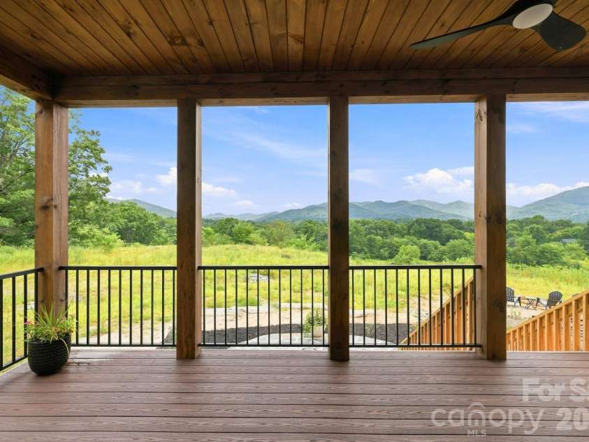 128 Chepstow Place, Black Mountain, NC 28711.  MLS# CAR4415709, YatesRealty ID 47759. Back porch views