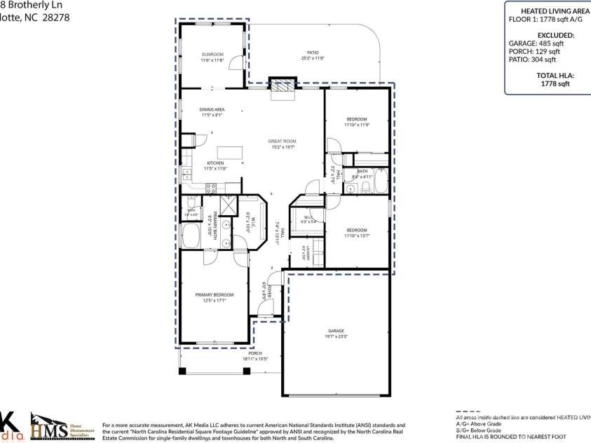 14918 Brotherly Lane, Charlotte, NC 28278.  MLS# CAR4417944, YatesRealty ID 47761. 
