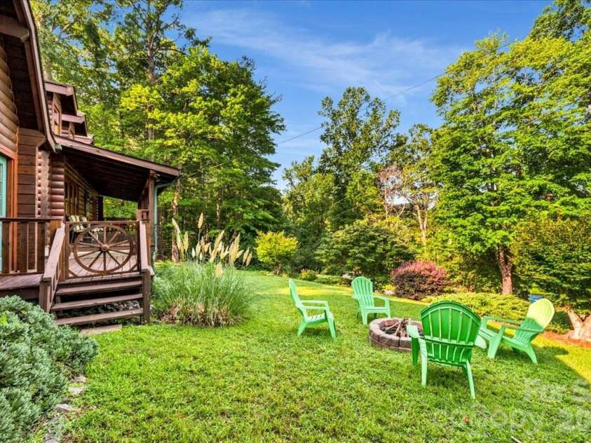 6012 Holiday Shores Avenue, Nebo, NC 28761.  MLS# CAR4419298, YatesRealty ID 47764. Firepit area