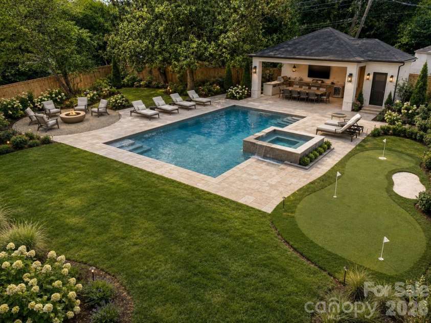 331 Wingrave Drive, Charlotte, NC 28270.  MLS# CAR4410468, YatesRealty ID 47853. Virtual backyard finishes