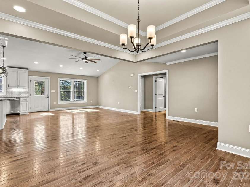 24 Eastwinds Drive, Hickory, NC 28601.  MLS# CAR4313896, YatesRealty ID 4792. Open Concept Dining/Living Room View 