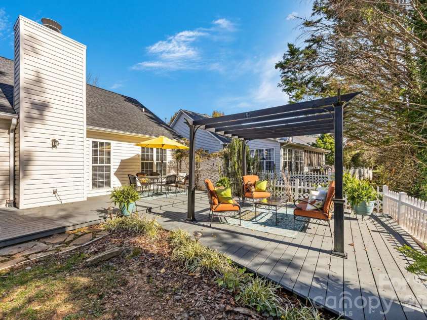 255 Stonehollow Road, Fletcher, NC 28732.  MLS# CAR4320465, YatesRealty ID 4796. Back yard 