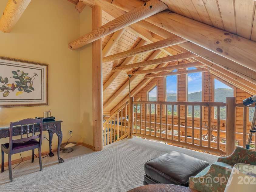 90 Forest Ridge Road, Burnsville, NC 28714.  MLS# CAR4176437, YatesRealty ID 4796. Loft on