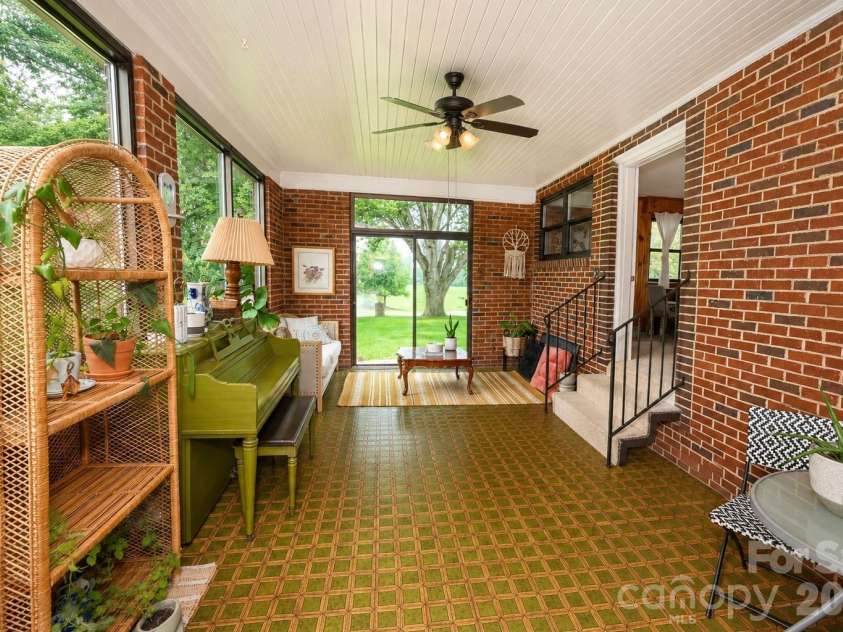 8031 George Hildebran School Road, Connelly Springs, NC 28612.  MLS# CAR4417573, YatesRealty ID 47995. Sunroom