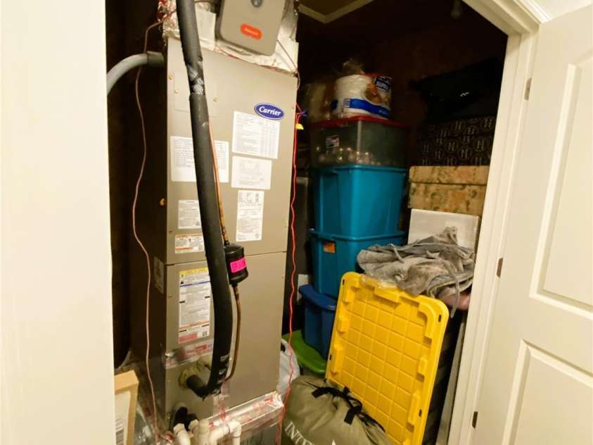 848 Georgia Oak Lane, Landis, NC 28088.  MLS# CAR4317987, YatesRealty ID 48085. HVAC and Storage