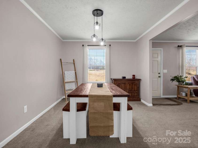 981 Gilliam Mountain Road, Hendersonville, NC 28792.  MLS# CAR4227798, YatesRealty ID 4810. Dining room
