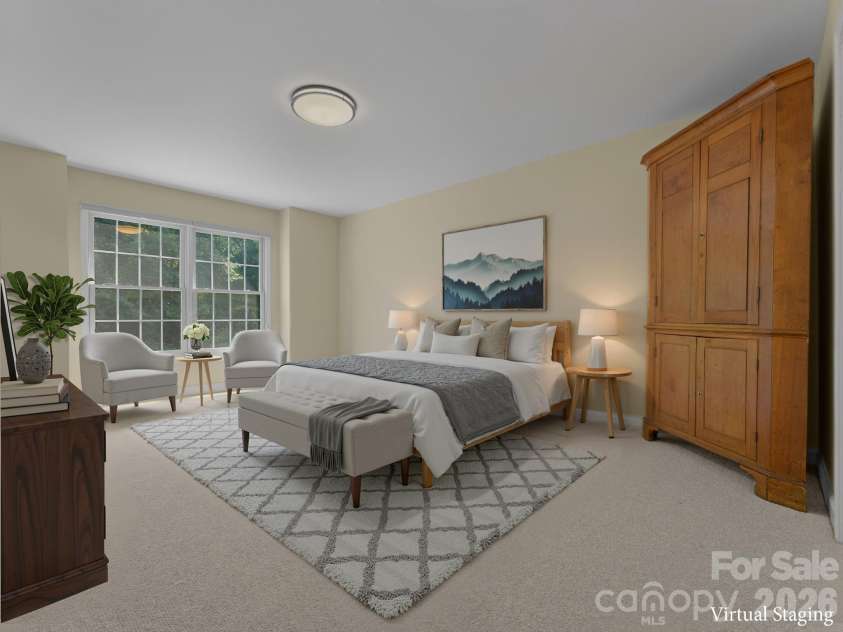 47 Ridgetop Circle, Brevard, NC 28712.  MLS# CAR4414637, YatesRealty ID 48104. Bedroom Upstairs