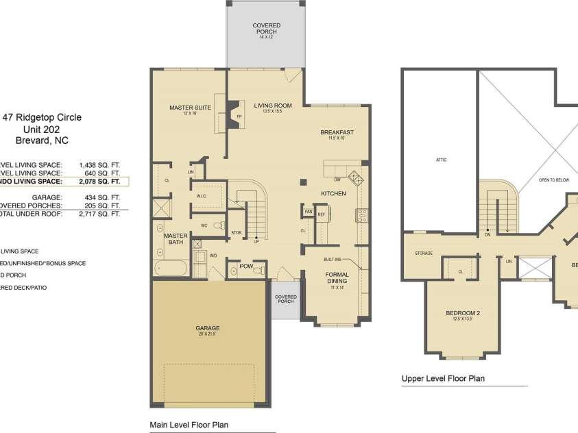 47 Ridgetop Circle, Brevard, NC 28712.  MLS# CAR4414637, YatesRealty ID 48104. Floor Plan