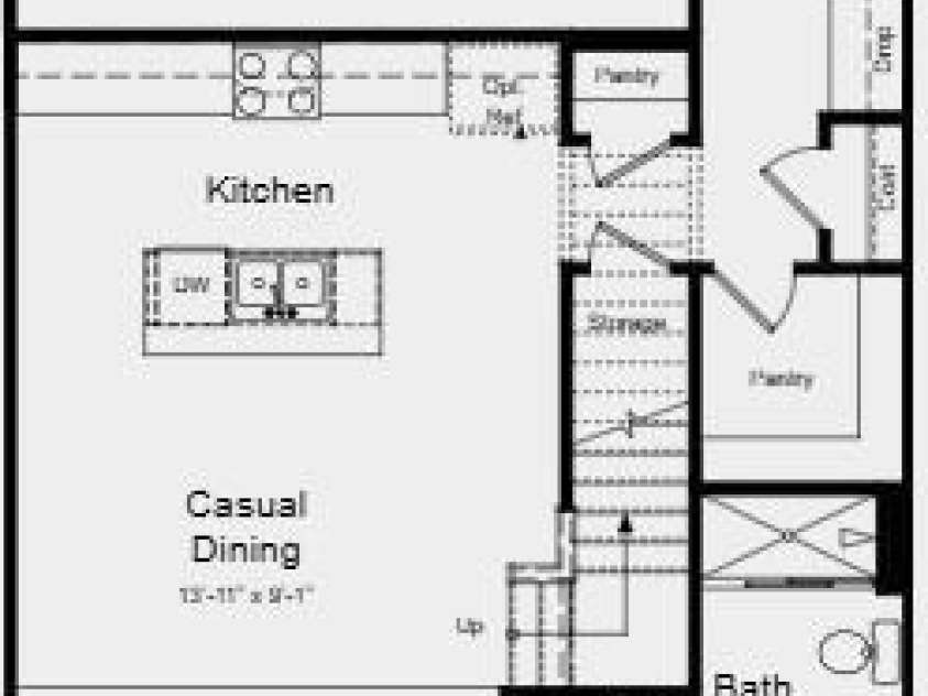 8715 Miles Gap Road, Indian Land, SC 29707.  MLS# CAR4420310, YatesRealty ID 48126. Main Level Floor Plan - Additional Highlights Include: Freestanding gas range
