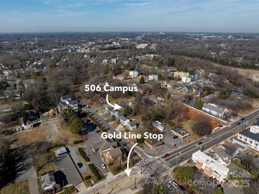 506 Campus Street, Charlotte, NC 28216.  MLS# CAR4217971, YatesRealty ID 4816. 1 minute walk to the Gold Line train into UpTown, MidTown, Elizabeth, and more!