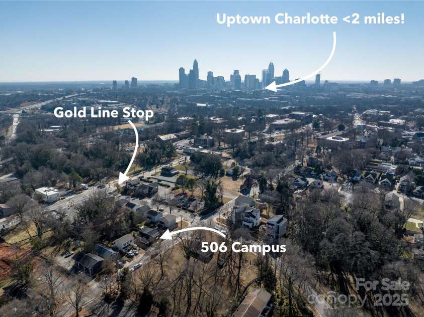 506 Campus Street, Charlotte, NC 28216.  MLS# CAR4217971, YatesRealty ID 4816. SUPER close to UpTown and Gold Line stop!