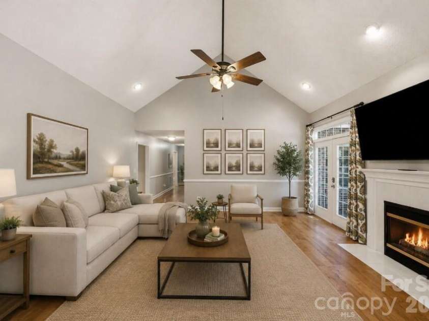 216 Minnie Queen Lane, Belmont, NC 28012.  MLS# CAR4418325, YatesRealty ID 48162. Living Room - Virtual Staging