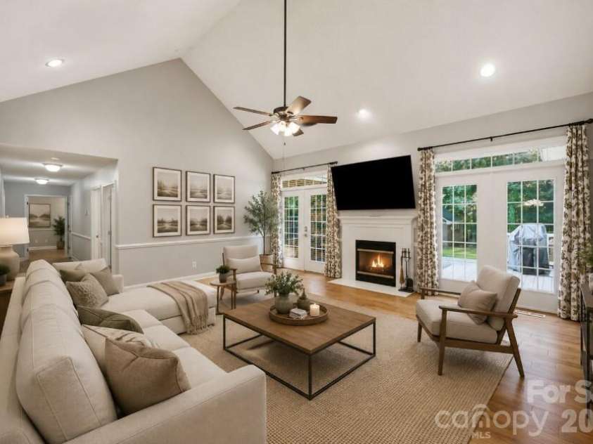216 Minnie Queen Lane, Belmont, NC 28012.  MLS# CAR4418325, YatesRealty ID 48162. Living Room - Virtual Staging