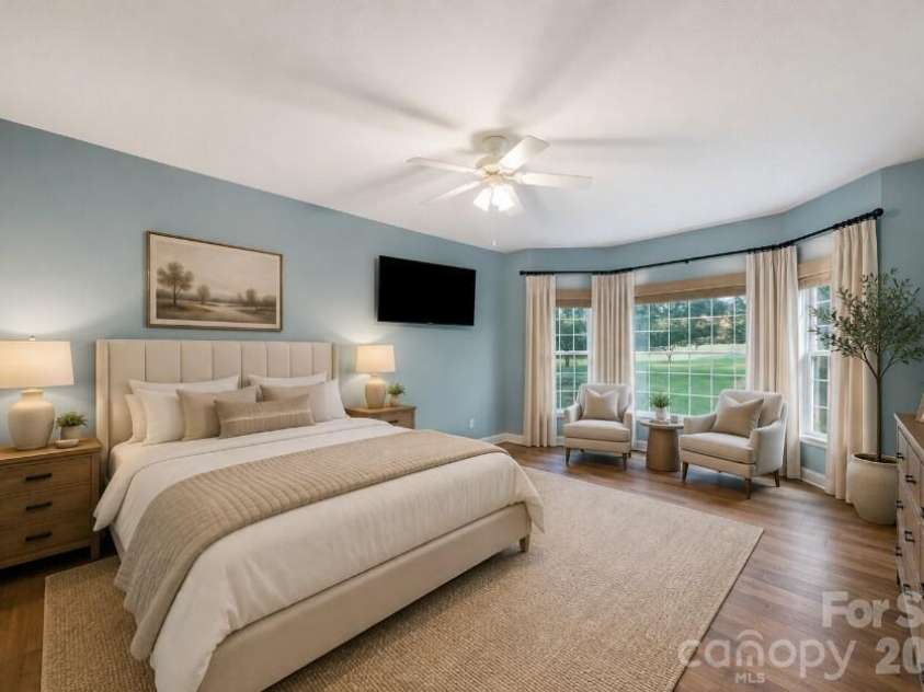 216 Minnie Queen Lane, Belmont, NC 28012.  MLS# CAR4418325, YatesRealty ID 48162. Primary Bedroom - Virtual Staging