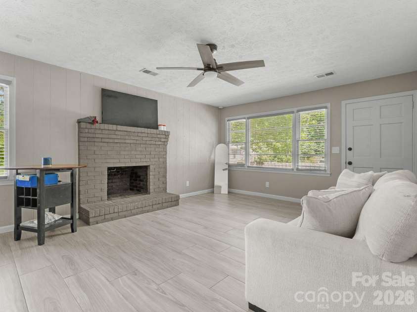 71 Harvey Osteen Road, Zirconia, NC 28790.  MLS# CAR4418072, YatesRealty ID 48166. Unit 1 Fireplace