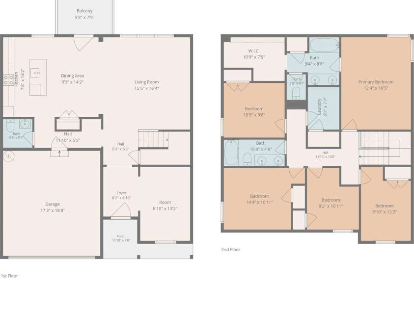203 Hermitage Court, Shelby, NC 28150.  MLS# CAR4418450, YatesRealty ID 48171. Floorplan with approximate room sizes