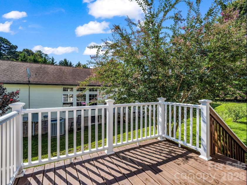 12 Frederick Lane, Hendersonville, NC 28792.  MLS# CAR4418880, YatesRealty ID 48198. Rear Deck - Alt View