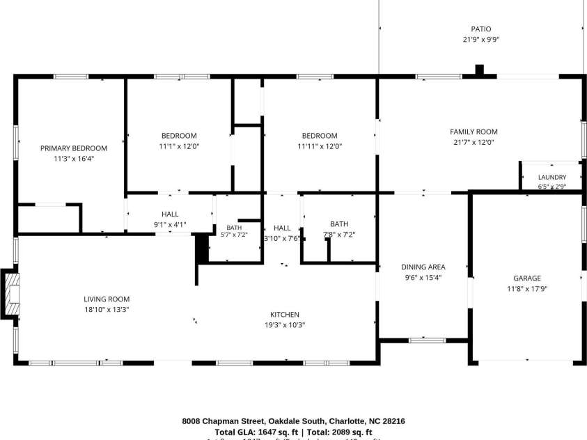 8008 Chapman Street, Charlotte, NC 28216.  MLS# CAR4420578, YatesRealty ID 48220. 