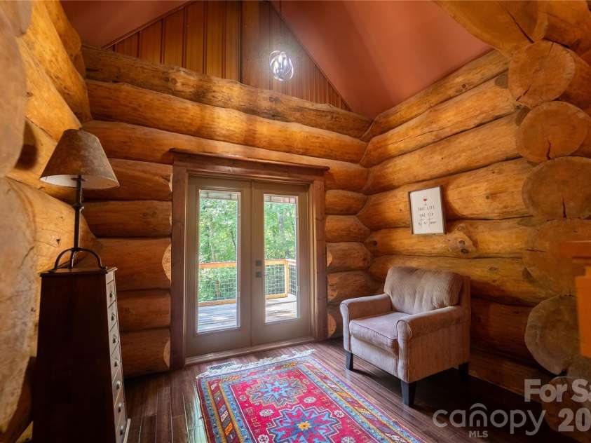 142 Southwood Drive, Brevard, NC 28712.  MLS# CAR4420666, YatesRealty ID 48250. Deck exit