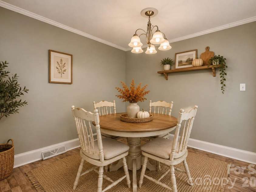 714 Parker Street, Albemarle, NC 28001.  MLS# CAR4419559, YatesRealty ID 48265. Dining Room - Virtually Staged