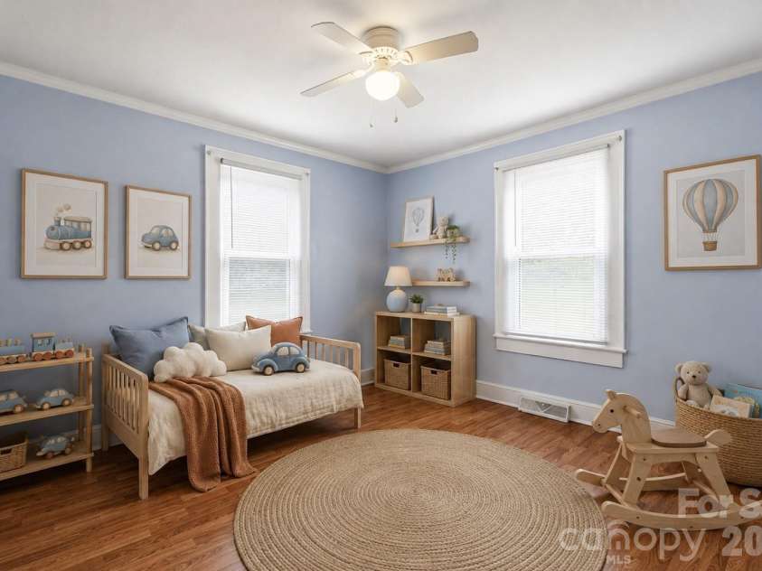714 Parker Street, Albemarle, NC 28001.  MLS# CAR4419559, YatesRealty ID 48265. Second Bedroom - Virtually Staged