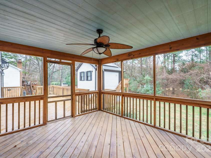 8730 Rittenhouse Circle, Charlotte, NC 28270.  MLS# CAR4225196, YatesRealty ID 4827. Back Enclosed Porch