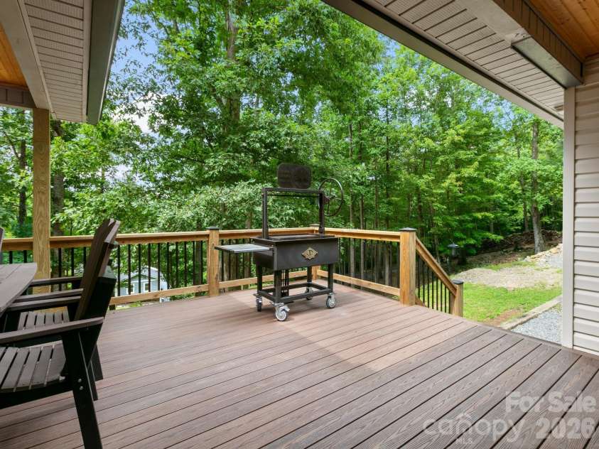 41 Bear Trail, Fairview, NC 28730.  MLS# CAR4420605, YatesRealty ID 48293. Durable and aesthetic Trex decking.