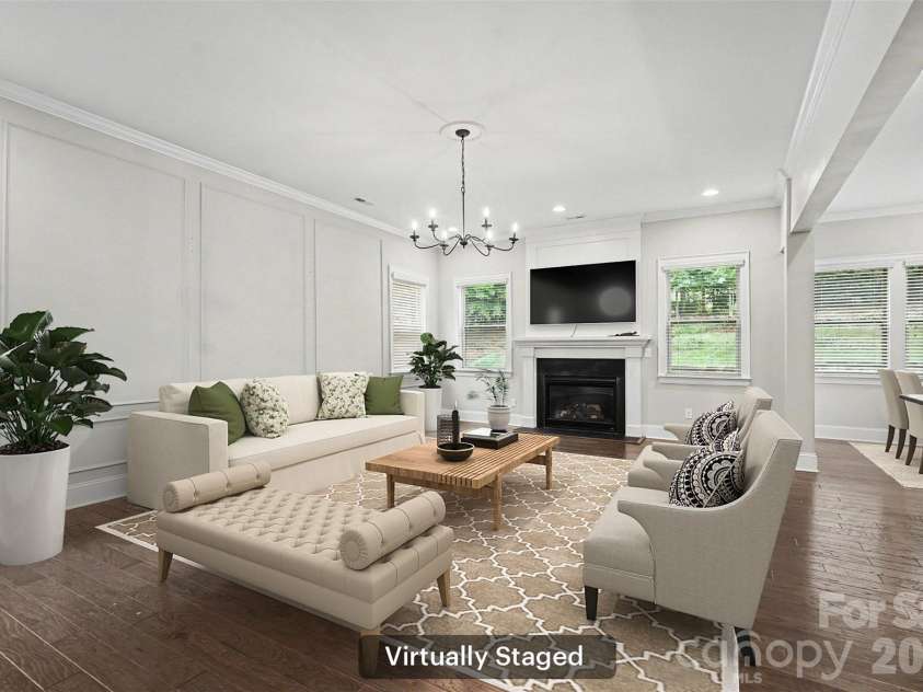 1526 Afton Way, Fort Mill, SC 29708.  MLS# CAR4413306, YatesRealty ID 48303. Living Room Staged Virtually